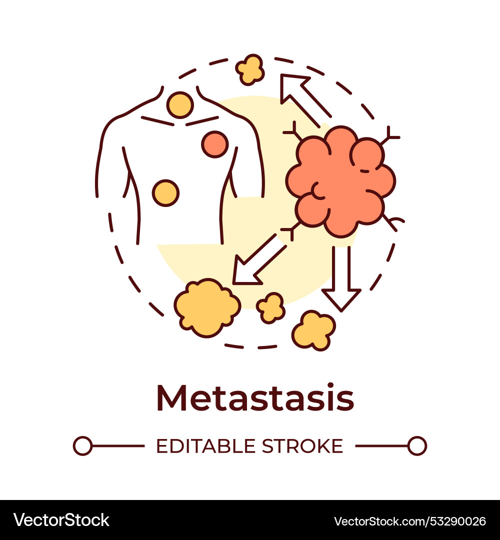 Metastasis multi color concept icon Metastasis multi color concept icon vector image