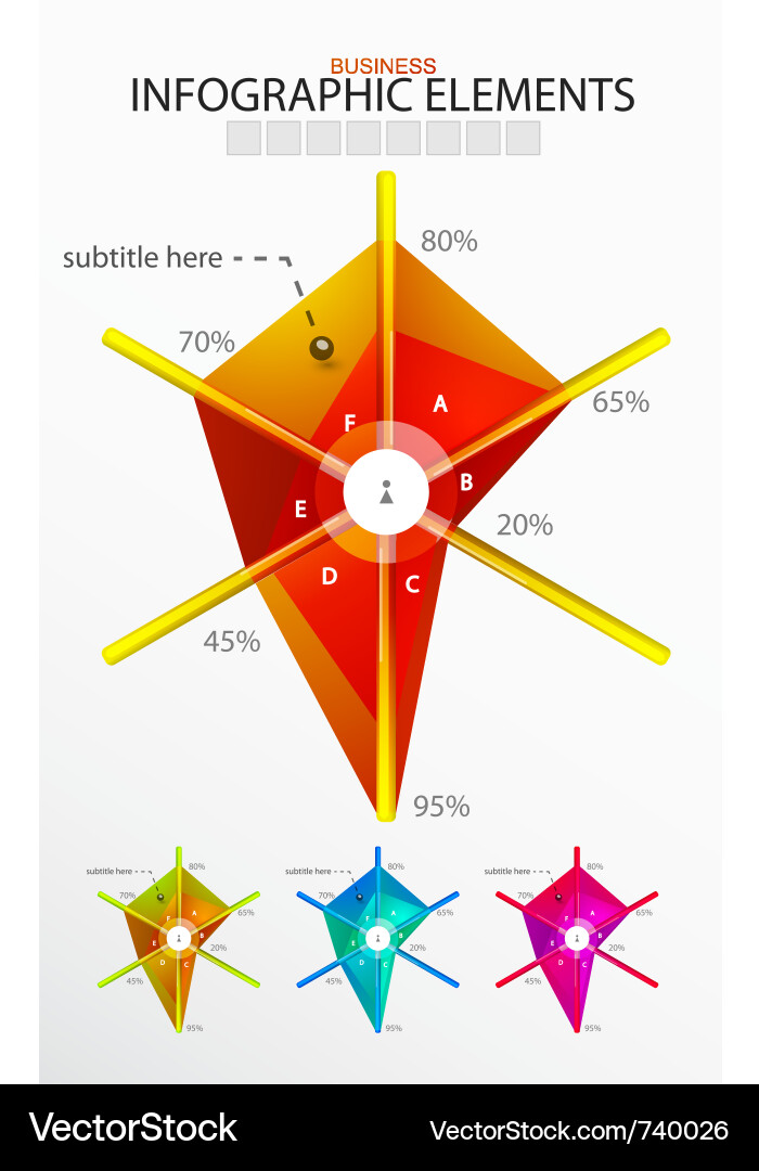 Modern Data Charts & Graphs vector image