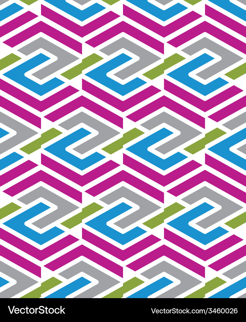 Mosaic seamless pattern with parallel lines vector image