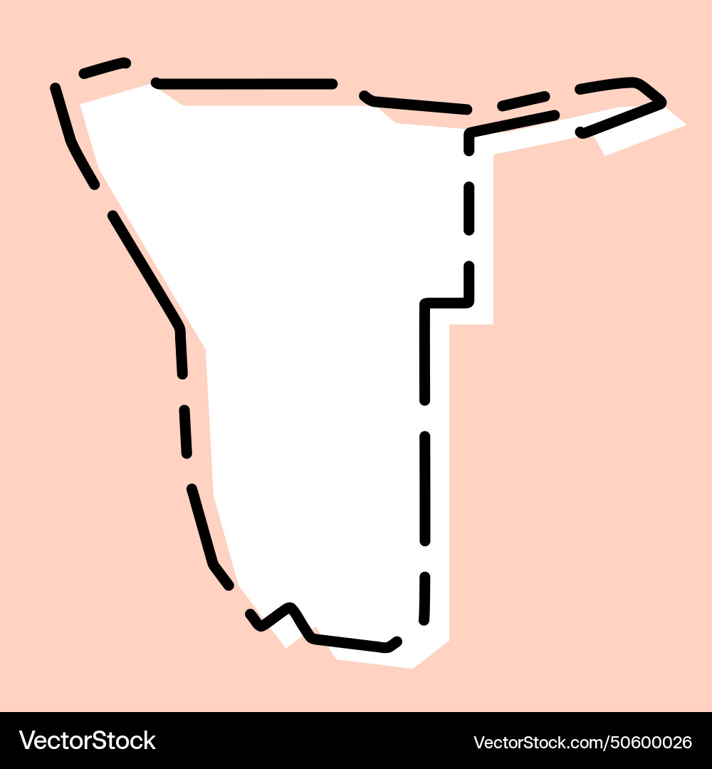 Namibia simplified map Namibia simplified map Vector Image
