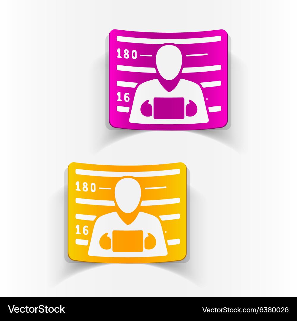 Realistic design element suspect Vector Image