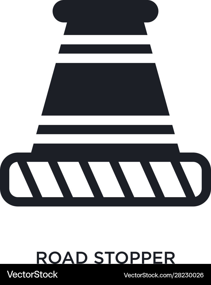 Road stopper isolated icon simple element from vector image