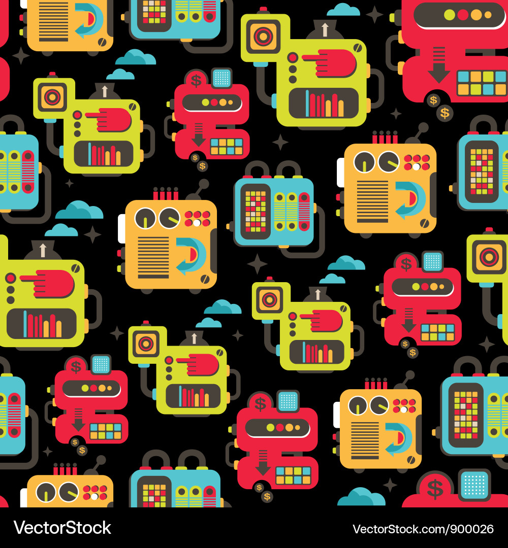 Robots background Vector Image