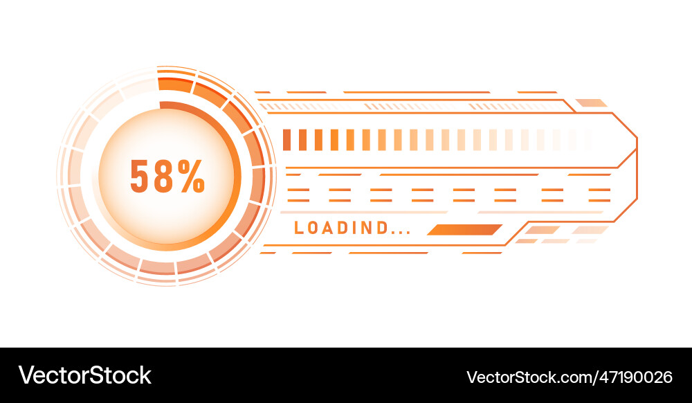 Sci fi loading bar vector image