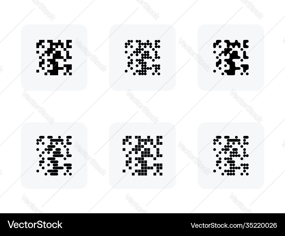Set various types qr code Set various types qr code vector image