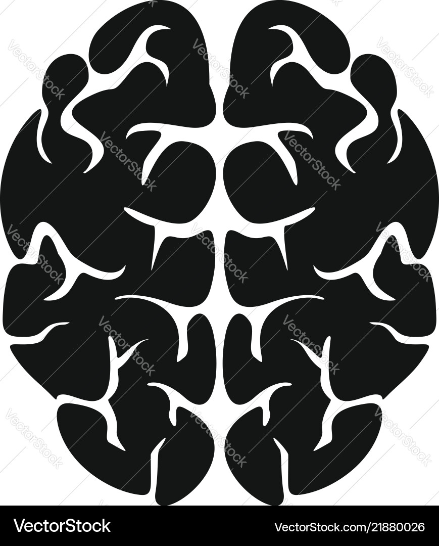 Simple Genius Brain Icon Royalty Free Vector Image