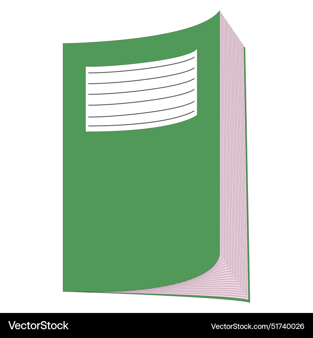 Softcover notebook with pages element Vector Image