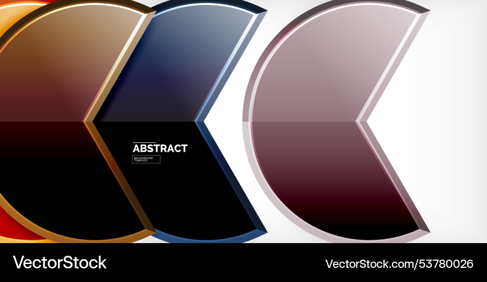 Trendy round shapes with triangular angle design Trendy round shapes with triangular angle design Vector Image