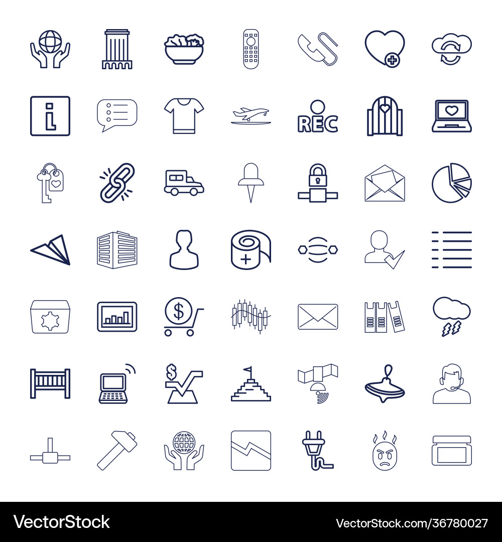 49 web icons Royalty Free Vector Image - VectorStock
