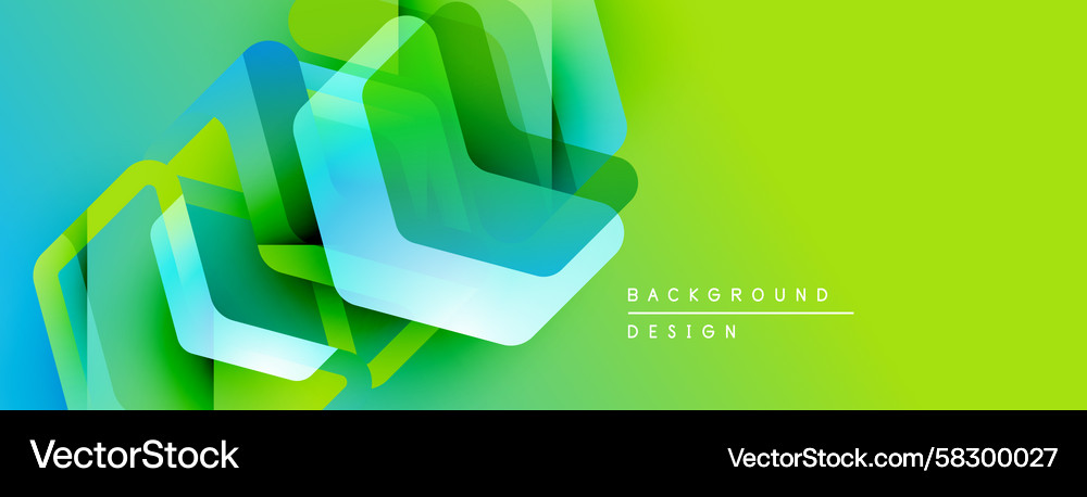 Abstract geometric shapes overlap creating Vector Image