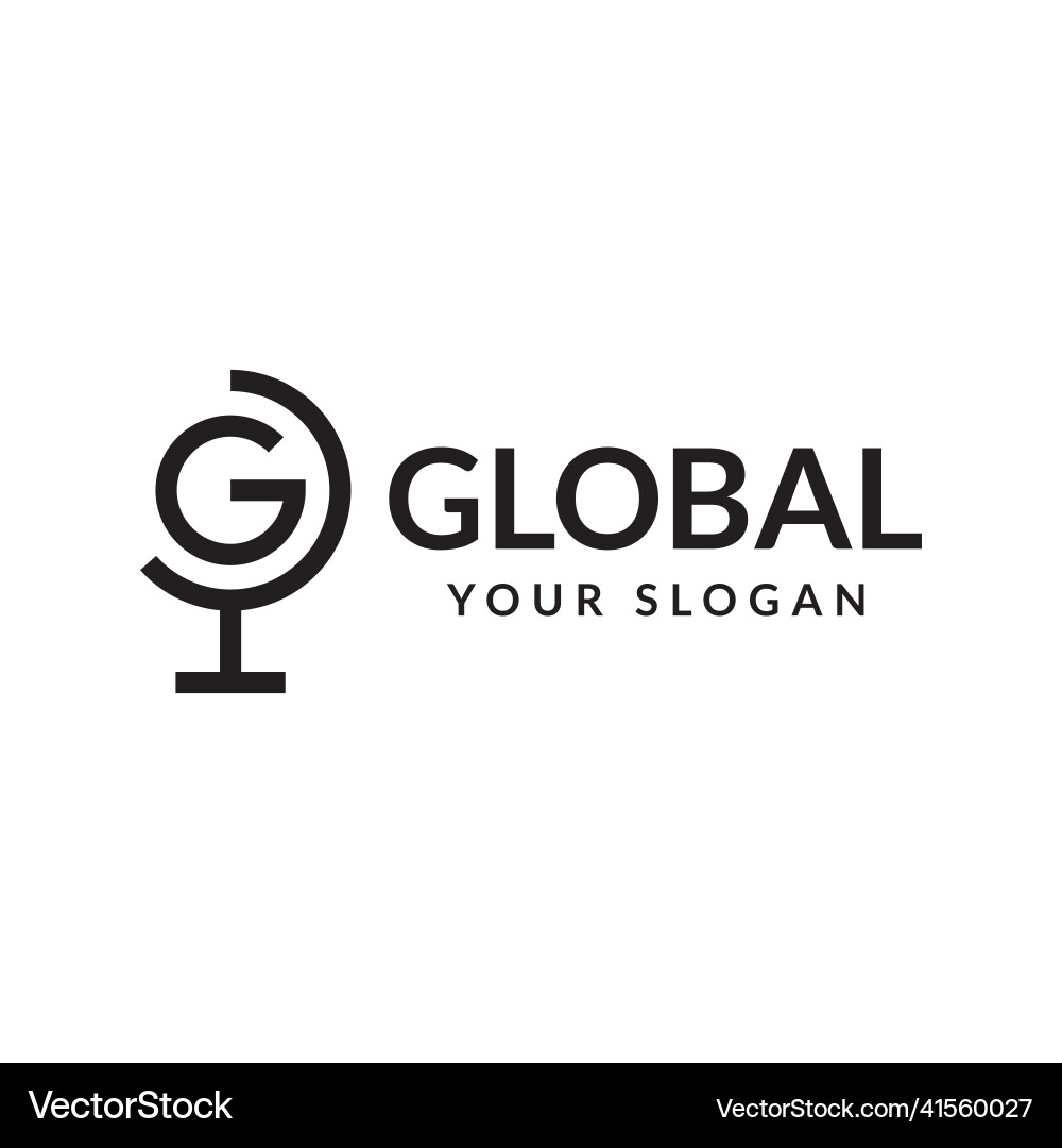 Buchstaben g Globus Logo Design Buchstaben g Globus Logo Design vektorbild