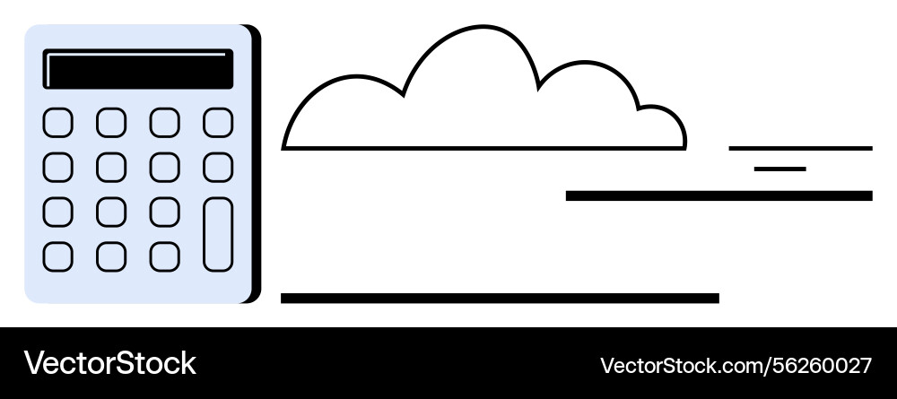 Cloud computing and digital calculation platform Cloud computing and digital calculation platform vector image