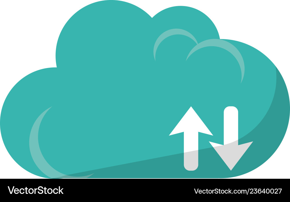 Cloud computing upload and download Vector Image