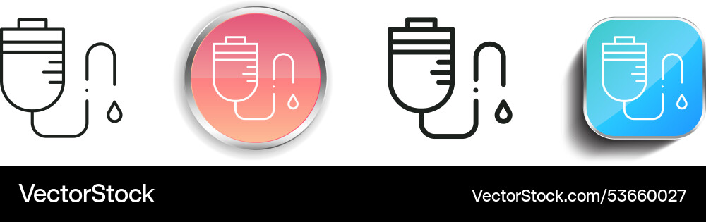 Drip icon thin linear regular and button style vector image