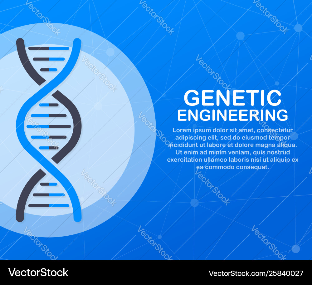 Genetic engineering concept can use for web Genetic engineering concept can use for web vector image
