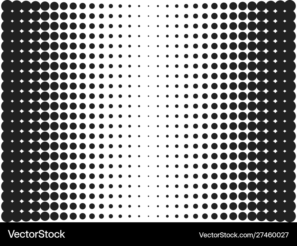 Halftone circles dots transition pattern vector image