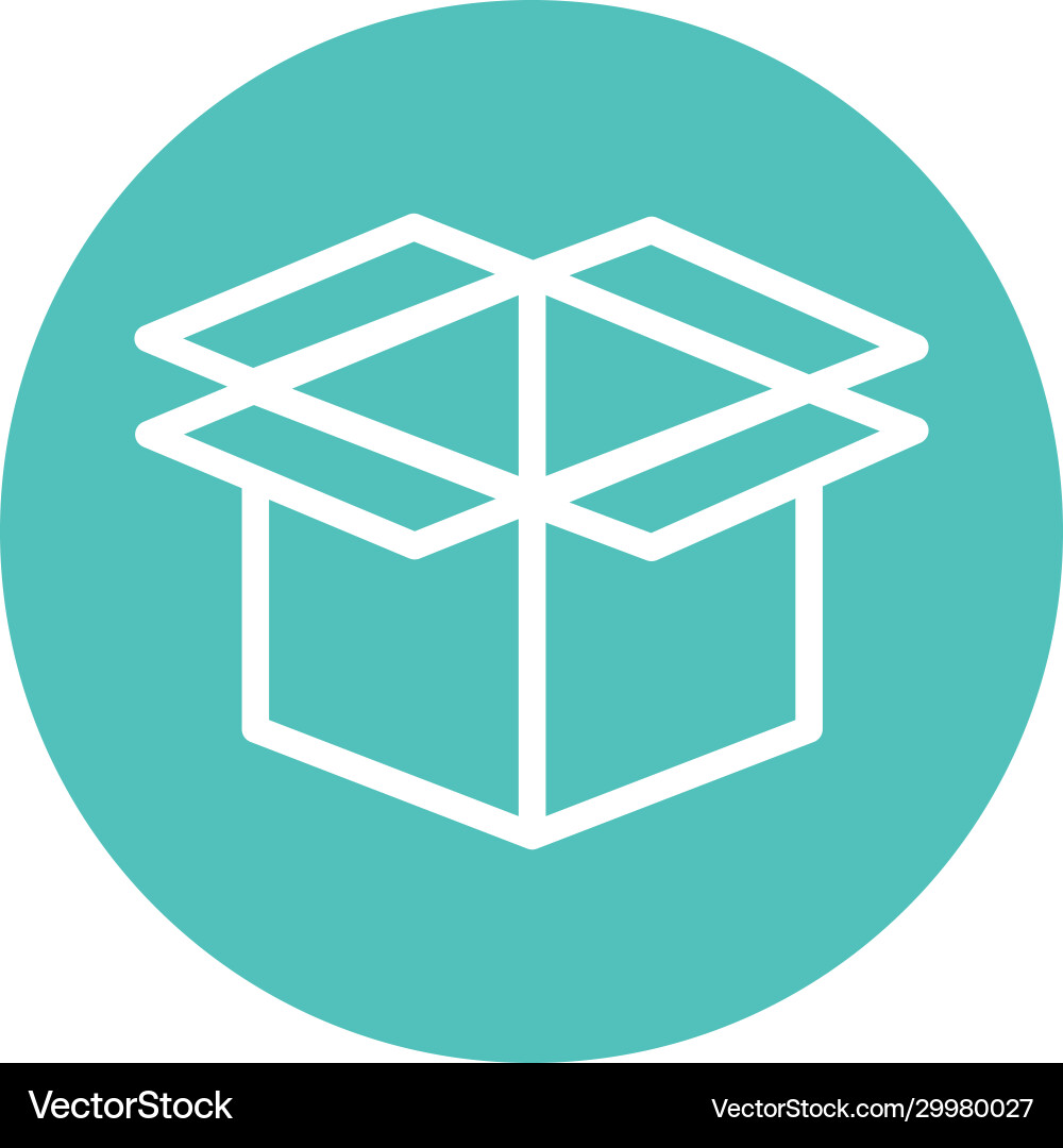 Isolated delivery box line and block style icon Vector Image