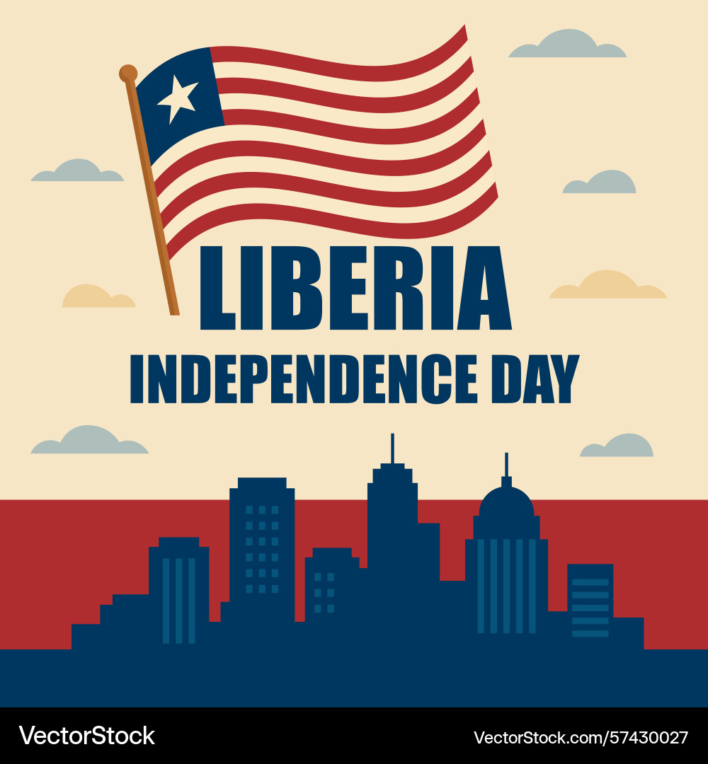 Liberias path to freedom and unity Liberias path to freedom and unity Vector Image