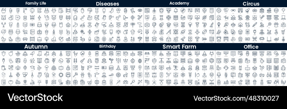Linear style icons pack in this bundle include Linear style icons pack in this bundle include vector image