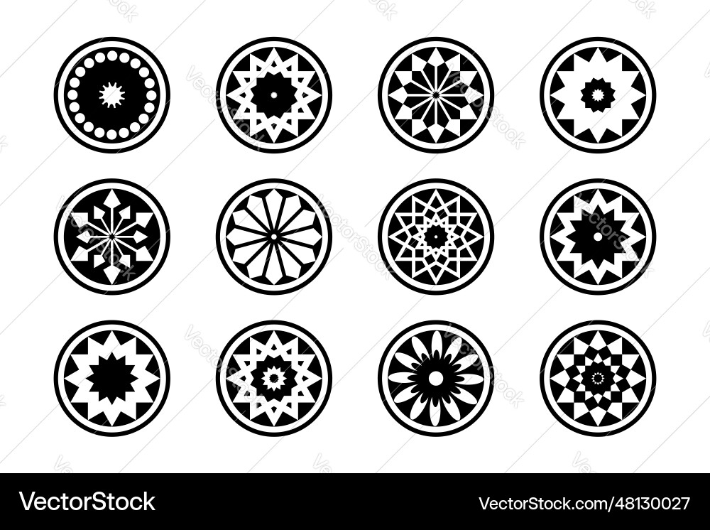 Radial circle design elements abstract circular Radial circle design elements abstract circular vector image