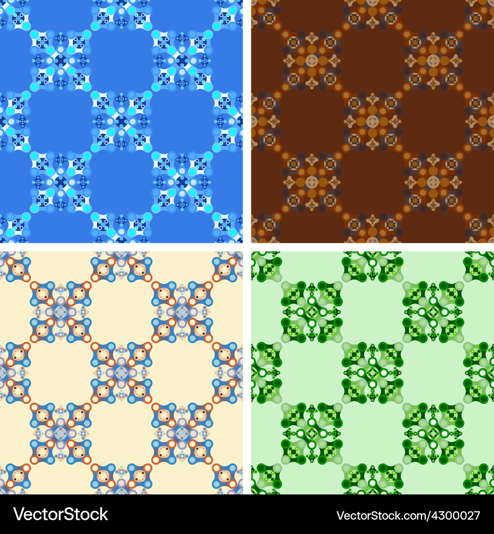 Seamless abstract art pattern set vector image