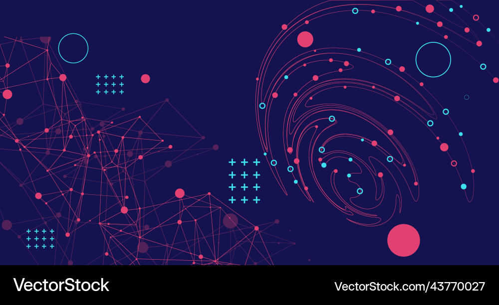 Template for science and technology presentation Template for science and technology presentation vector image