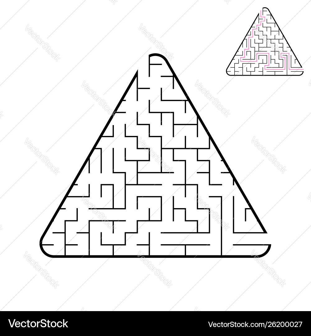 Triangular labyrinth an interesting and useful Triangular labyrinth an interesting and useful vector image