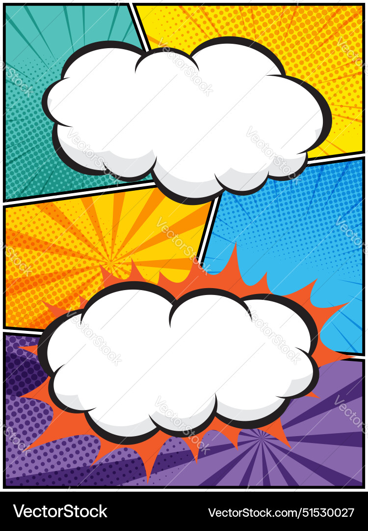 Vertical colorful comic book pop art cartoon Vertical colorful comic book pop art cartoon vector image