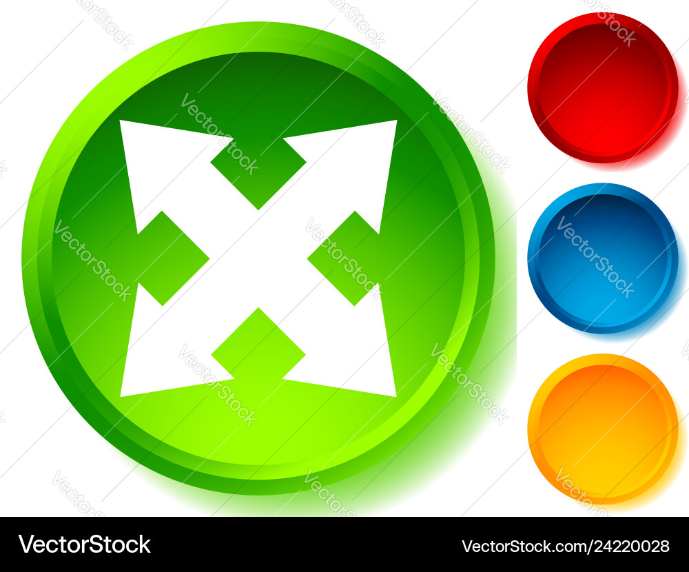 4-way arrow as expand resize adjustment alignment vector image