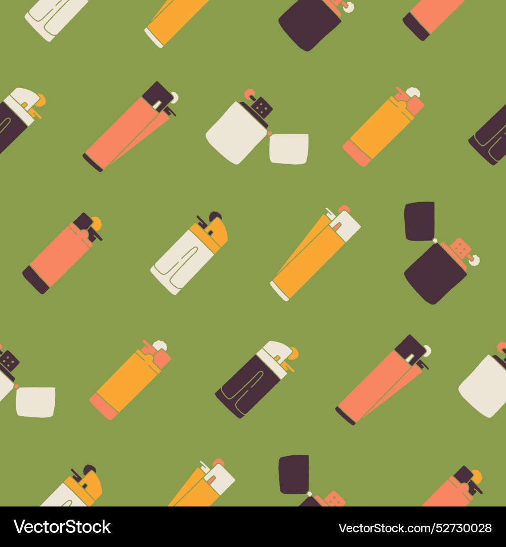 Collection of lighter seamless pattern design Collection of lighter seamless pattern design vector image