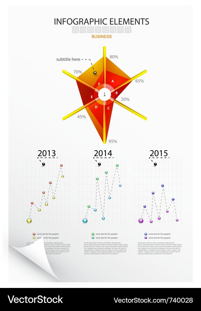 Daten & Analytics Infografiken Vektorbild