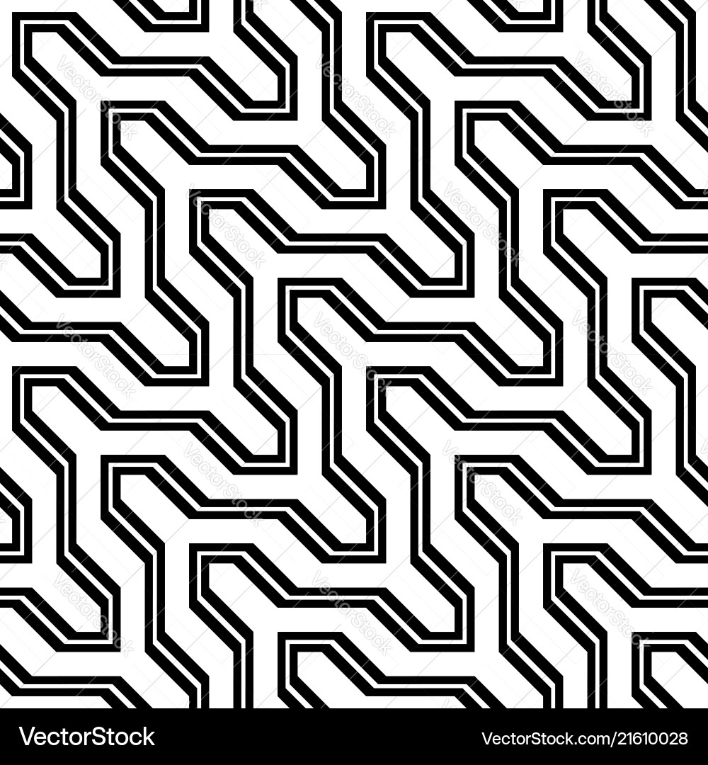 Design seamless monochrome zigzag pattern vector image