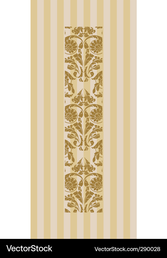 Floral Scroll Pattern vector image