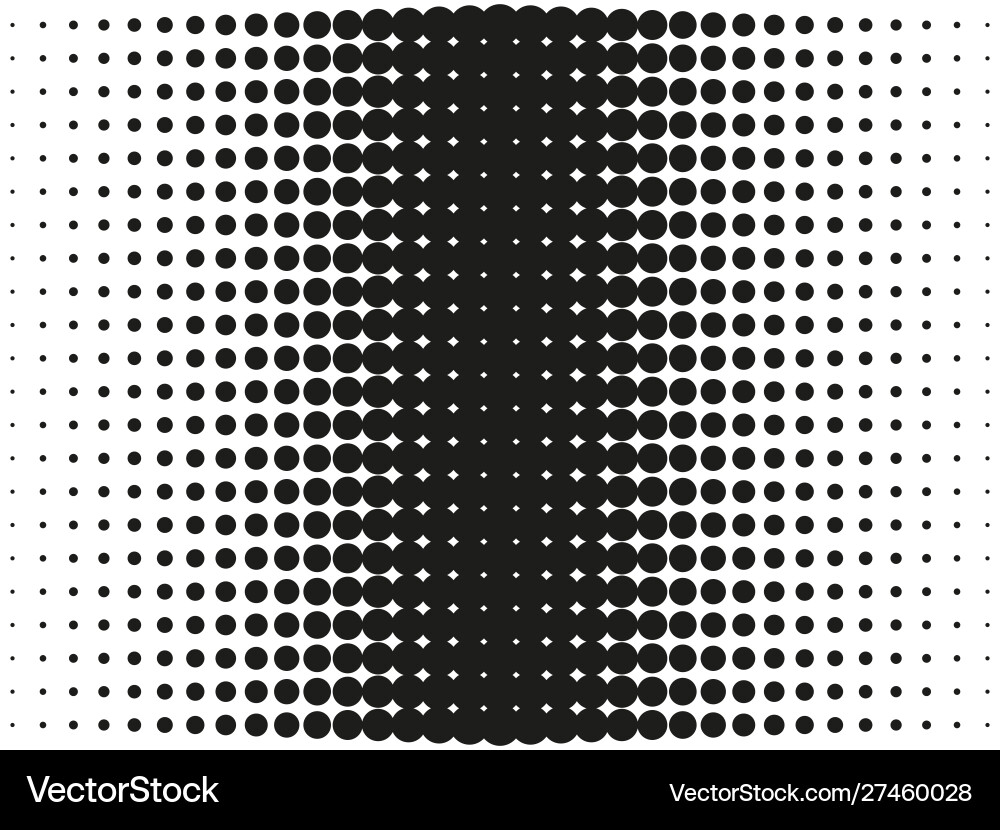 Halftone circles dots transition pattern Halftone circles dots transition pattern vector image
