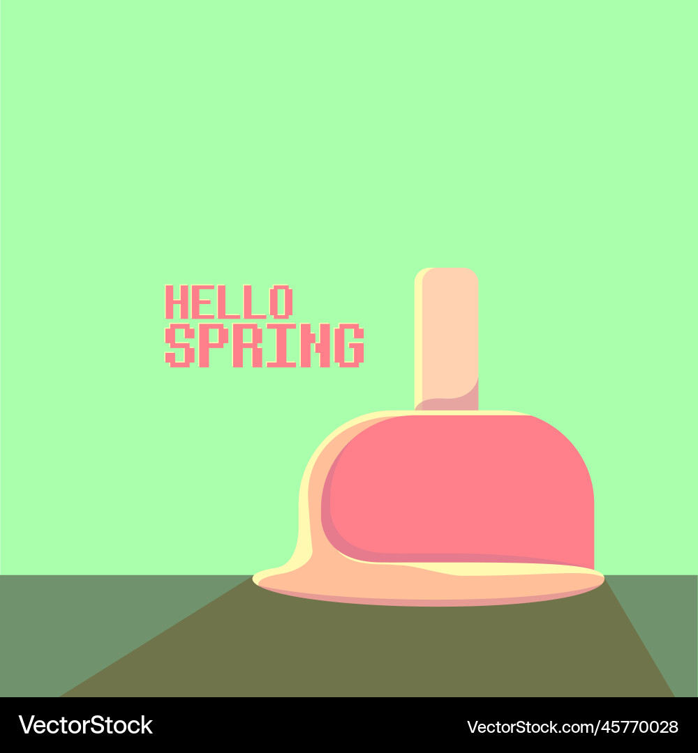 Hello spring vintage concept vector image