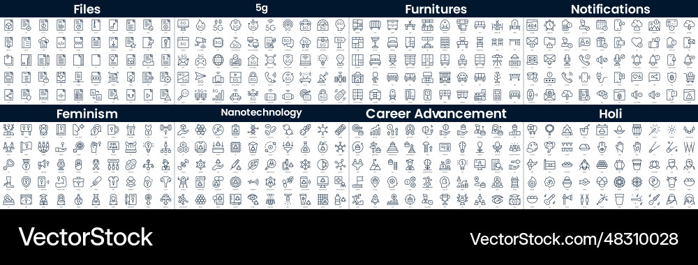 Linear style icons pack in this bundle include Linear style icons pack in this bundle include vector image