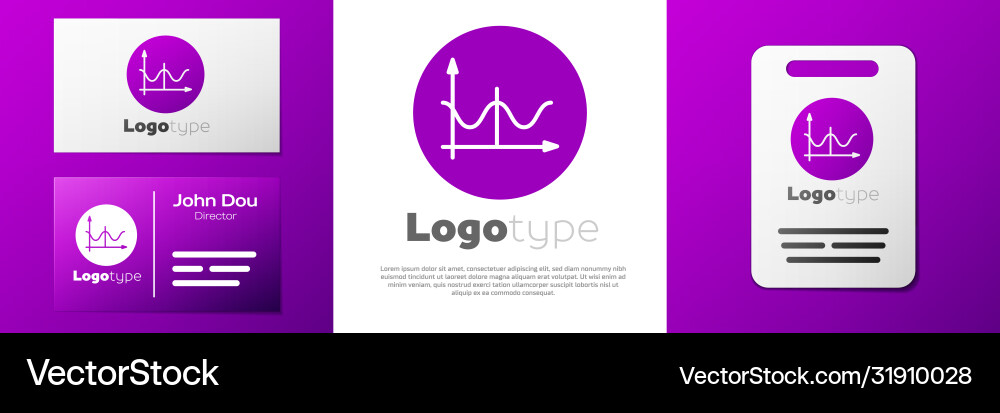 Logotype graph schedule chart diagram Vector Image