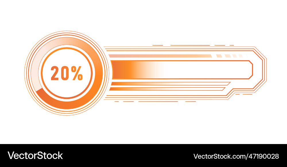 Sci fi loading bar Sci fi loading bar vector image