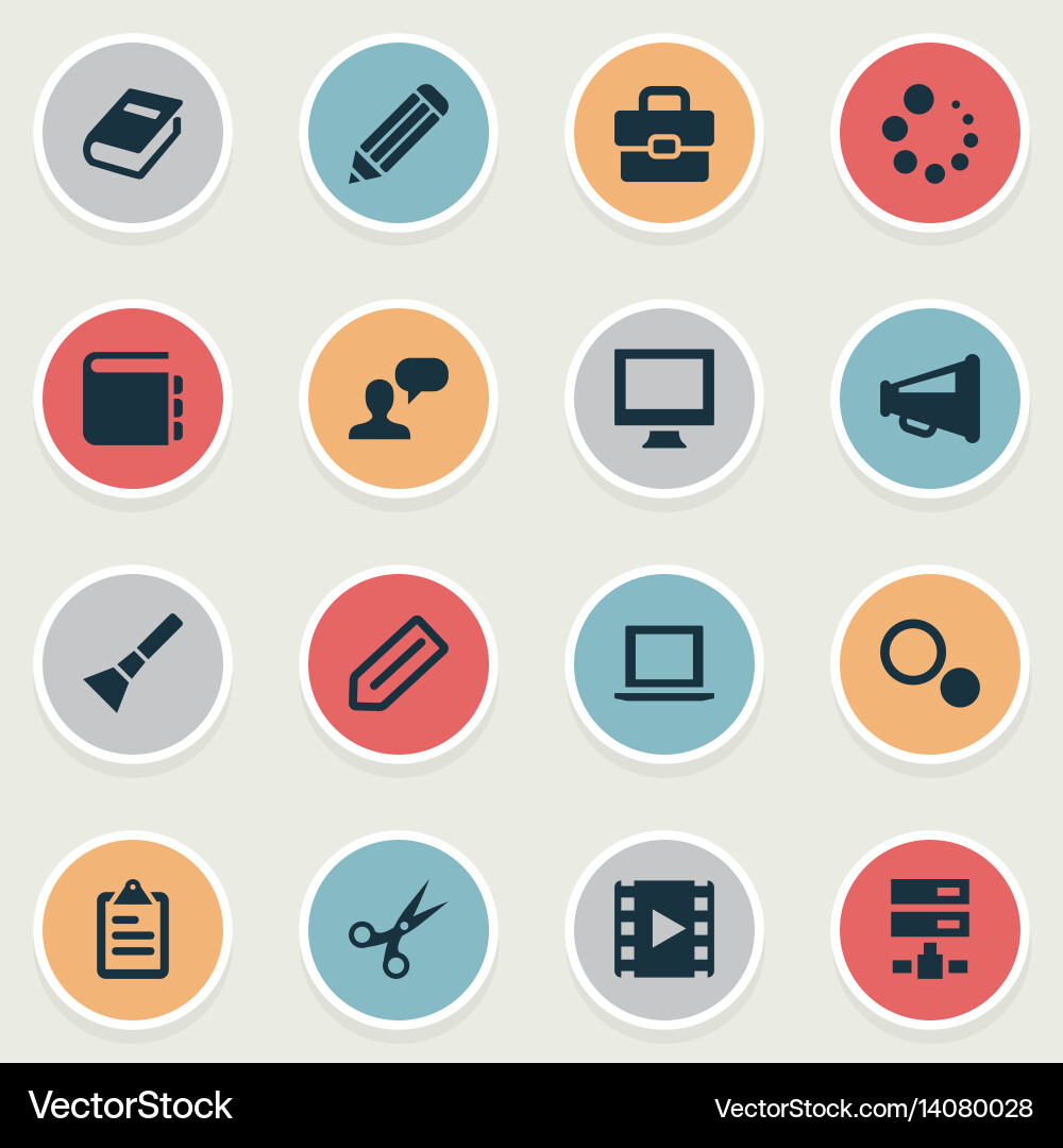 Set of simple design icons Vector Image