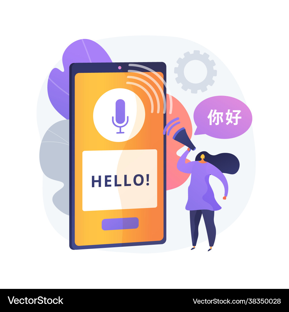Speech to text abstract concept Speech to text abstract concept vector image