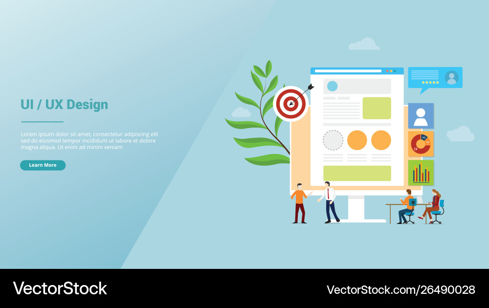 Ui ux Benutzeroberfläche und Erfahrungsdesign Ui ux Benutzeroberfläche und Erfahrungsdesign vektorbild