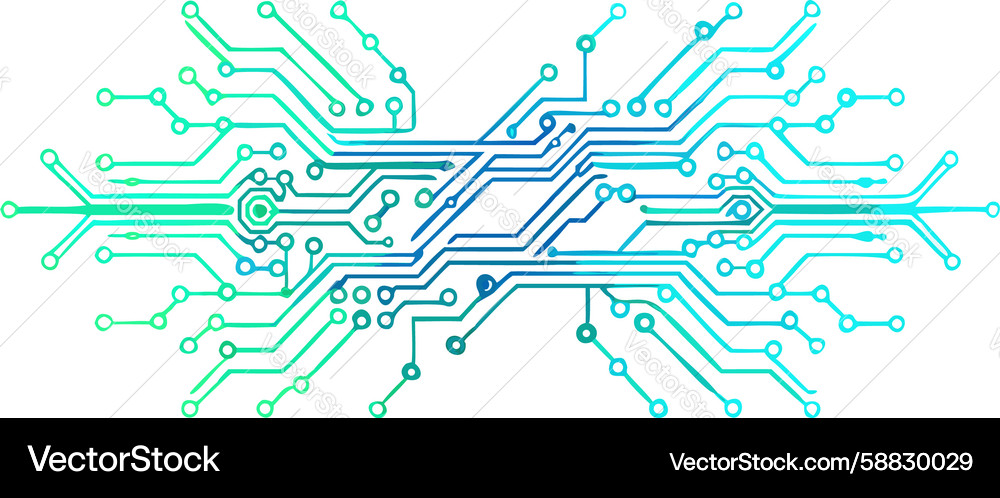 Abstract colorful circuit pattern modern Vector Image