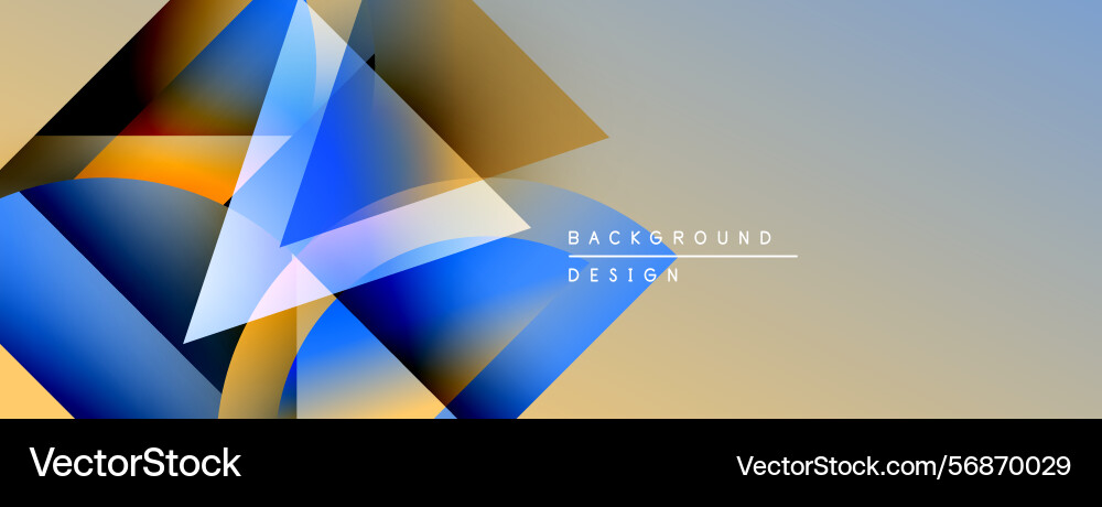 Abstract geometric shapes overlap creating Vector Image