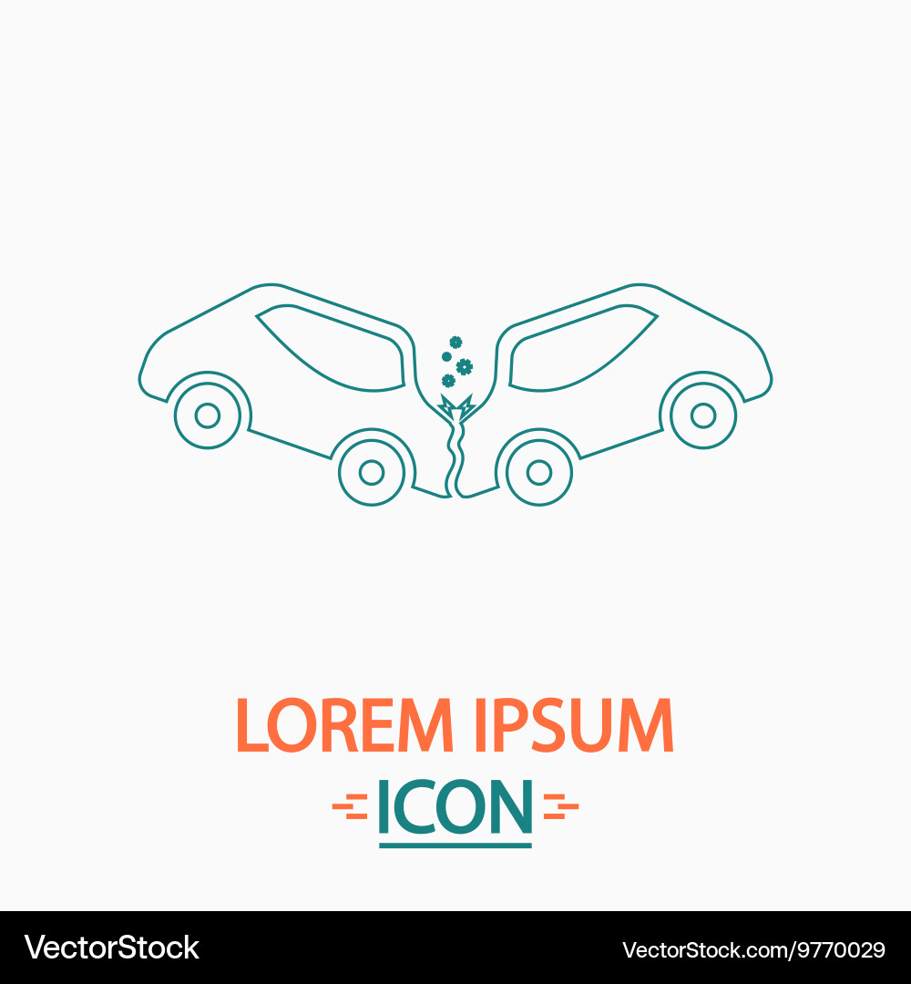 Crash computer symbol Crash computer symbol Vector Image