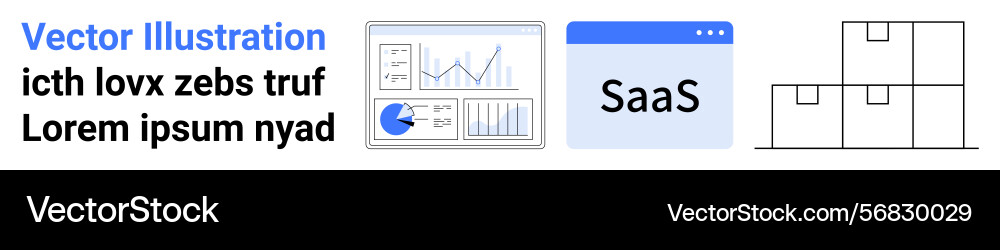 Dashboard with analytics saas interface Dashboard with analytics saas interface vector image