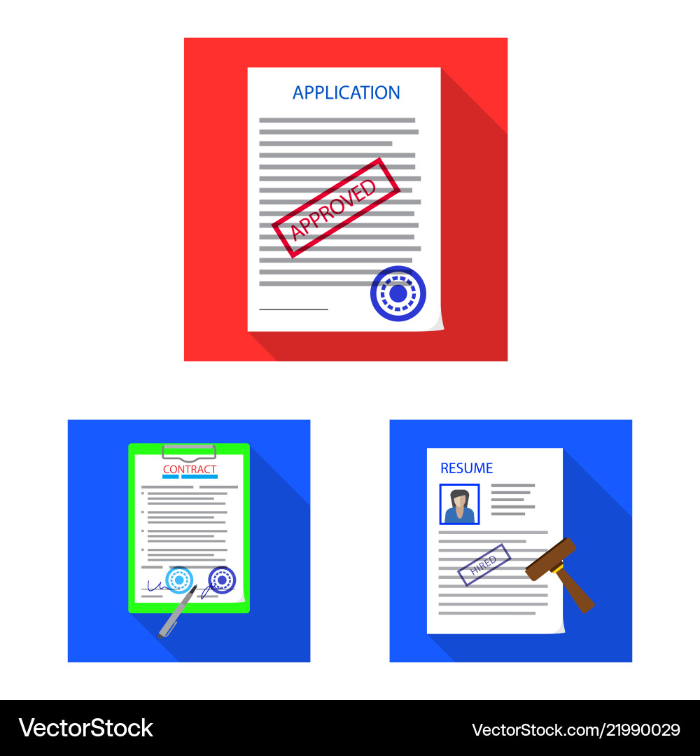 Design of form and document symbol vector image