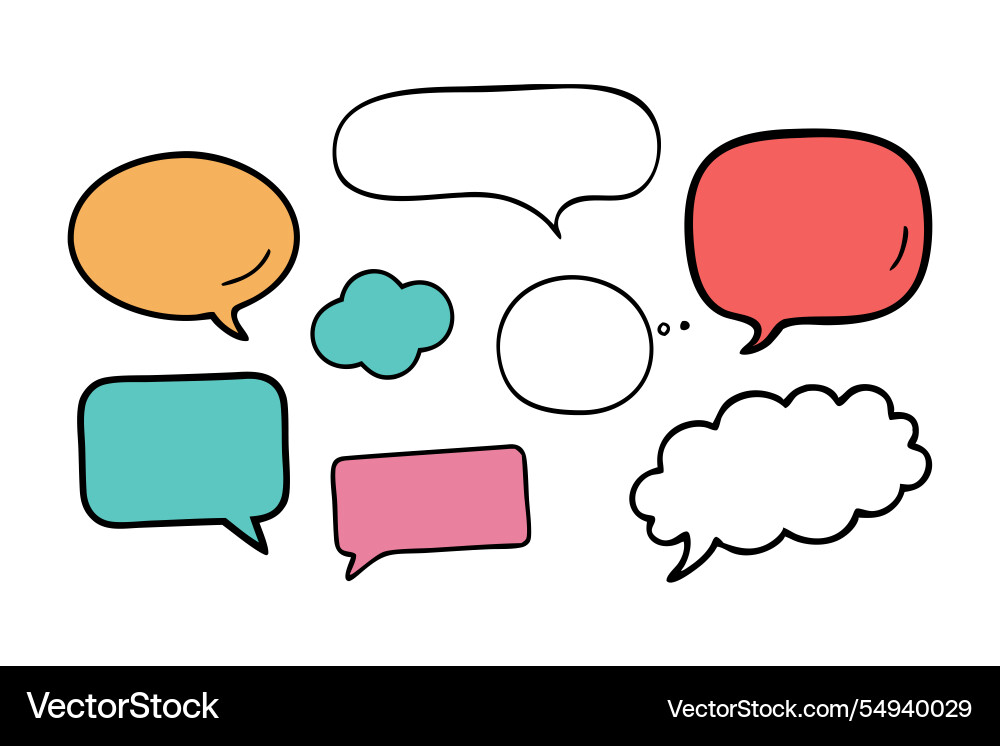 Empty speech bubble cartoon text box for message vector image