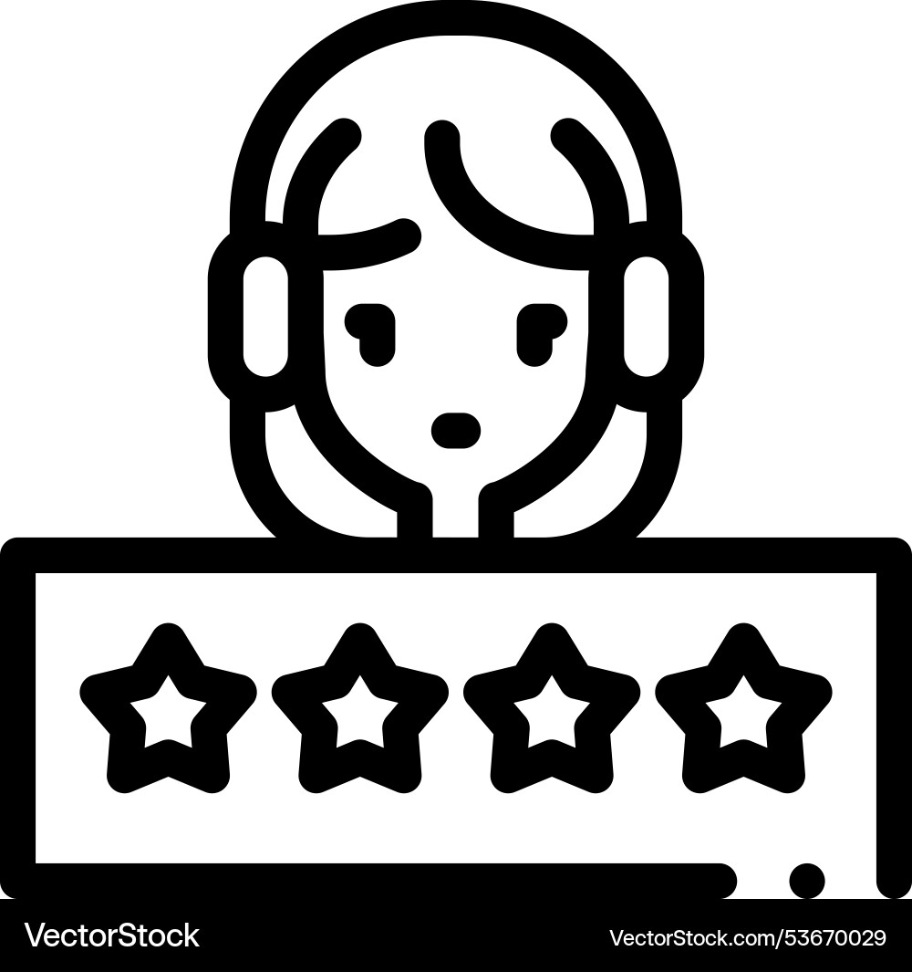 Feedback icon thin linear style design isolated Feedback icon thin linear style design isolated vector image