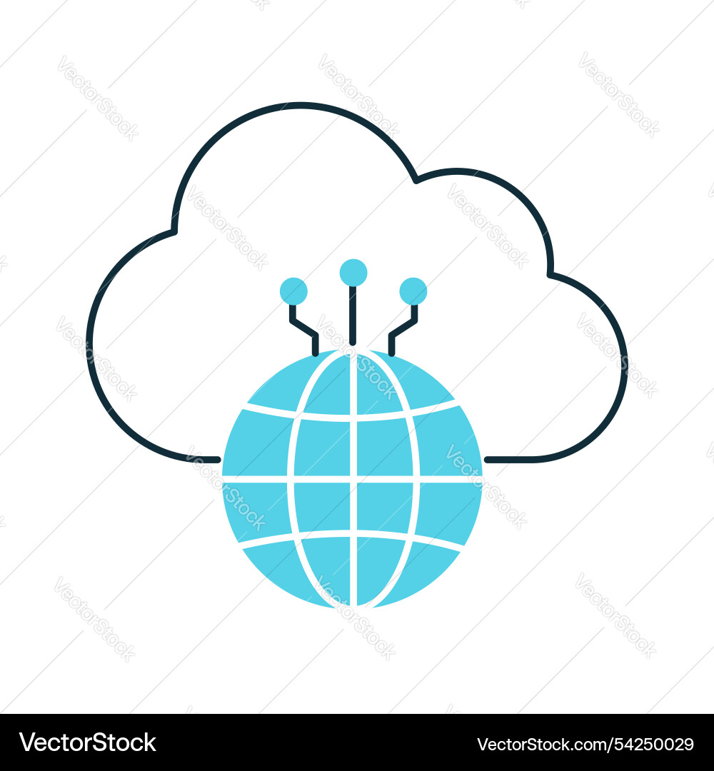 Global ai-driven connectivity solutions icon vector image