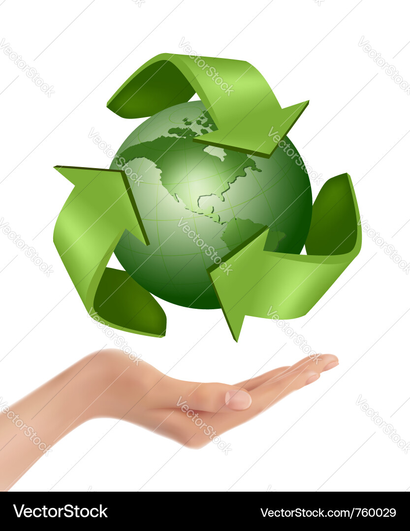 Green earth globe Royalty Free Vector Image - VectorStock